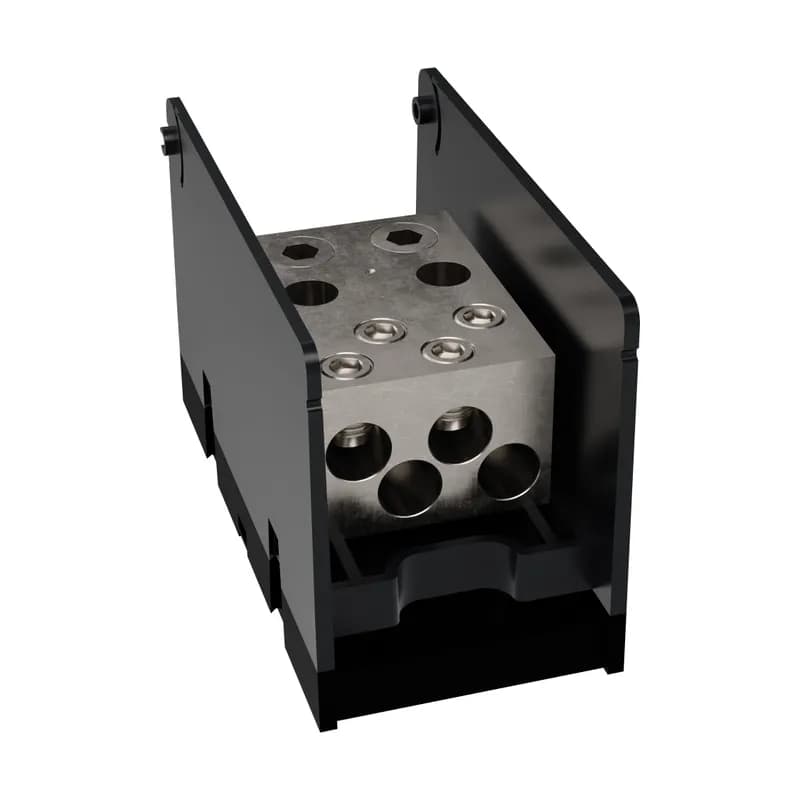 Open-Style PDB UL 1953 1000V Tin-plated Copper - 620A 1-Pole 2 - 4 openings; 350-#6 --- 4/0-#10 Box to Box