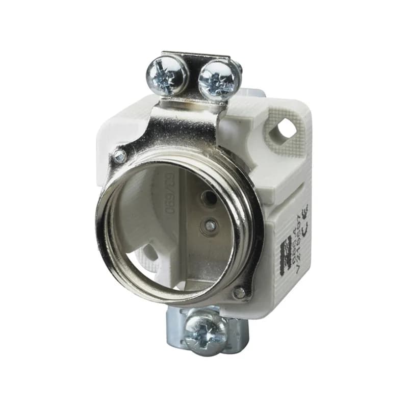DIN Fuse base Size DIII 500VAC 500VDC 63A 1-Pole without touch protection DIN Rail mounting