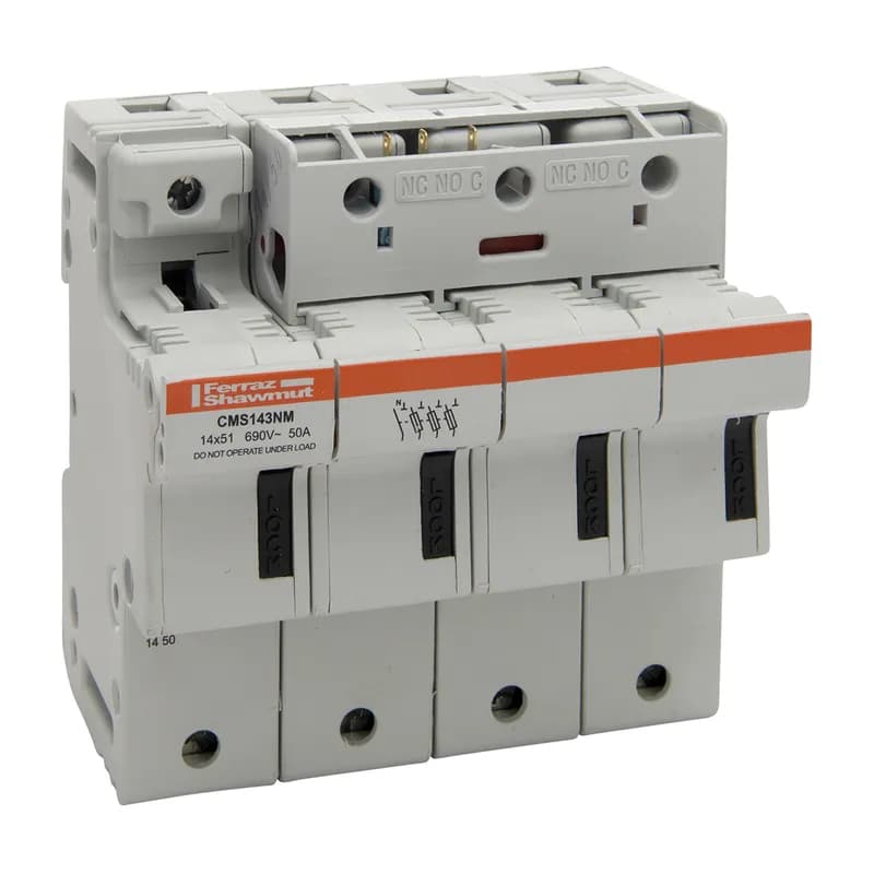 Fuse Holder Modulostar® Size 14x51 IEC 690VAC 690VDC 3-Pole+N With Microswitch IP20