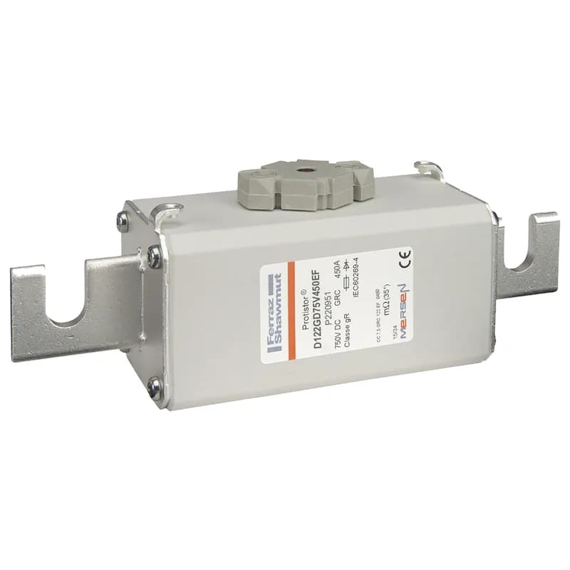 Square Body High-Speed Fuse Protistor® Size 122 gR 750VDC IEC 450A With Striker Open Slot Blades
