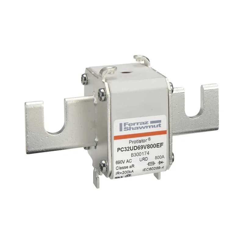 Square Body High-Speed Fuse Protistor® Size 32 aR 690VAC IEC 700VAC UL 800A With Striker Open Slot Blades