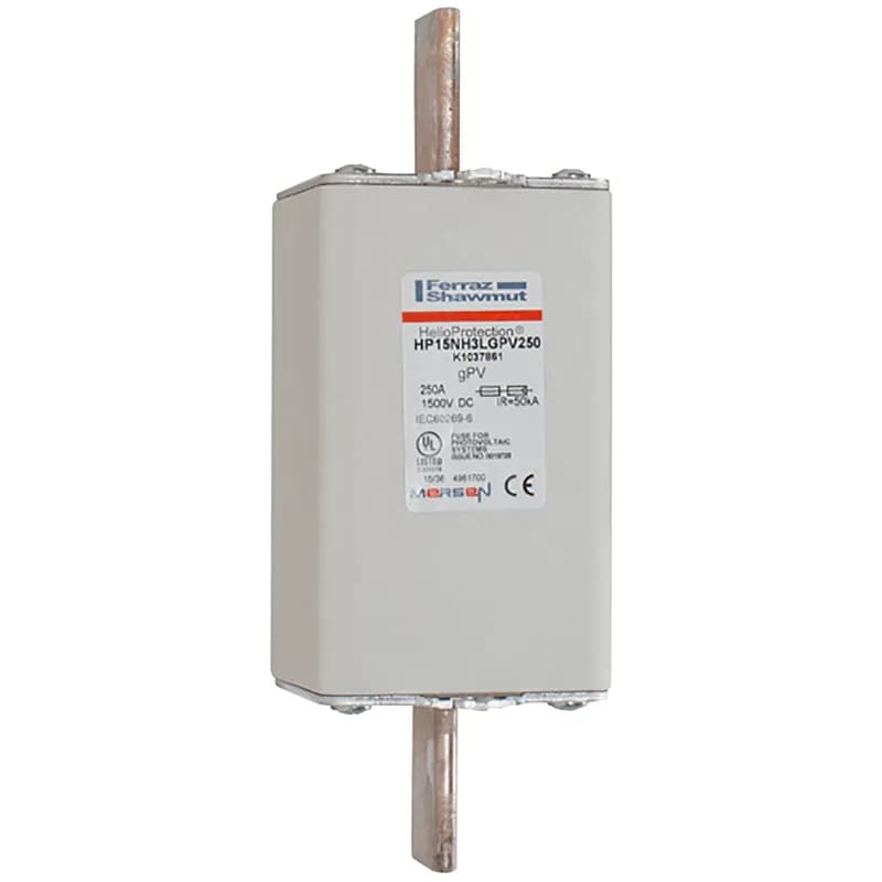 Photovoltaic fuse gPV 1500VDC IEC 1500VDC UL Size 3L 250A With Plain Blades For Clip