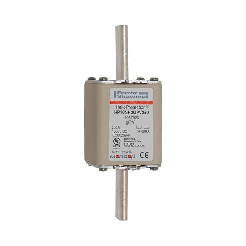 Photovoltaic fuse gPV 1000VDC IEC 1000VDC UL Size NH2 250A With Plain Blades For Clip