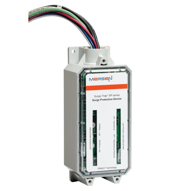 Mersen STXP600Y10A - The Surge-Trap® Type 1 STXP Series offers advanced performance and features over the STXR series including higher surge capacity and phase LED status indicators. The STXP meets requirements for UL1449 Fourth Edition and has been designed for additional mounting flexibility including mounting feet and flush-mount capability. The STXP features TPMOV® technology inside making it the safest product available. Installation can be done on the line or load side of a panel. The STXP is the perfect fit from service entrance all the way down to an important machine specific control panel., 600Y/347V, L-G, L-L, L-N, N-G, 3-Phase Wye, LED and Remote Audible Alarm 100 kA per phase