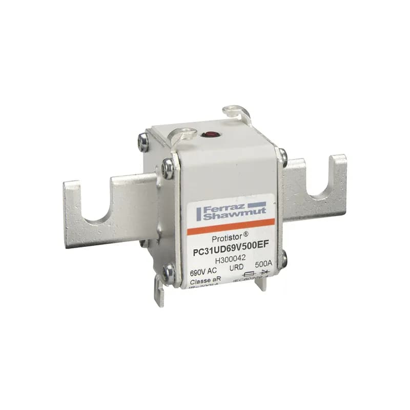 Square Body High-Speed Fuse Protistor® Size 31 aR 690VAC IEC 700VAC UL 500A With Striker Open Slot Blades