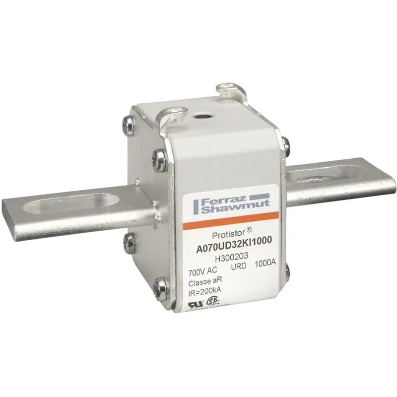 Square Body High-Speed Fuse Protistor® Size 32 aR 690VAC IEC 700VAC UL 1000A With Striker Slotted Blades short