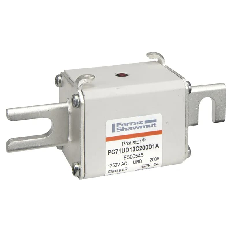 Square Body High-Speed Fuse Protistor® Size 71 aR 1250VAC IEC 1300VAC UL 200A With Striker DIN 110 Blades