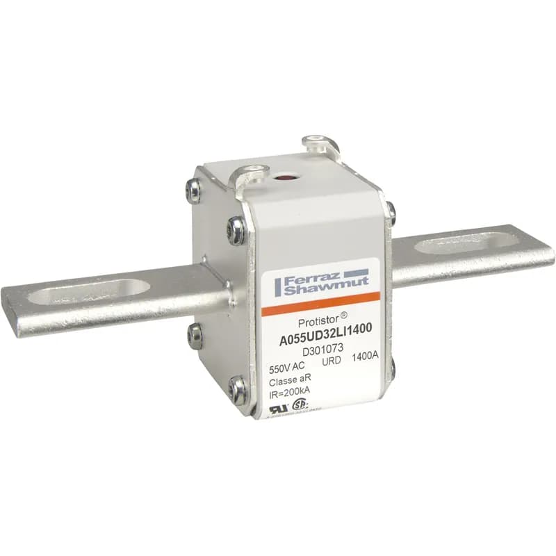 Mersen D301073 - Square Body High-Speed Fuse Protistor® Size 32 aR 500VAC IEC 550VAC UL 1400A With Striker Slotted Blades long