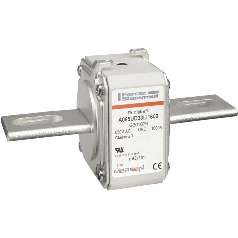 Square Body High-Speed Fuse Protistor® Size 33 aR 600VAC IEC 650VAC UL 1600A With Striker Slotted Blades long
