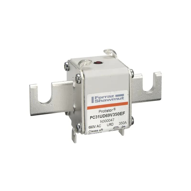 Mersen N300047 - Square Body High-Speed Fuse Protistor® Size 31 aR 690VAC IEC 700VAC UL 350A With Striker Open Slot Blades