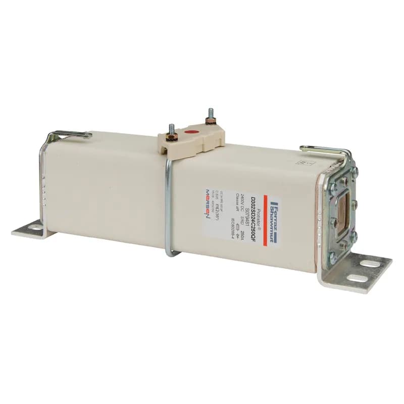 Mersen S079481 - Square Body High-Speed Fuse Protistor® Size 302 aR 2400VDC IEC 250A With Striker L Brackets