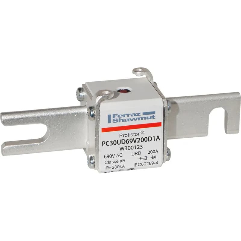 Square Body High-Speed Fuse Protistor® Size 30 aR 690VAC IEC 700VAC UL 200A With Striker DIN 110 Blades