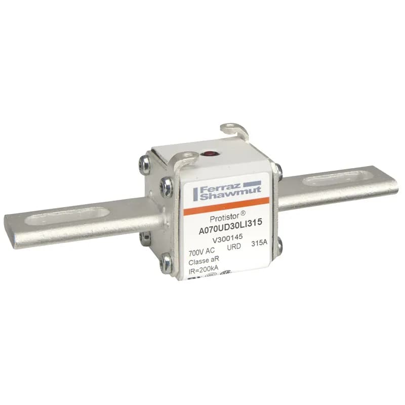 Mersen V300145 - Square Body High-Speed Fuse Protistor® Size 30 aR 690VAC IEC 700VAC UL 315A With Striker Slotted Blades long