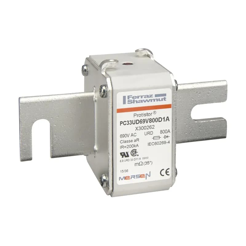 Square Body High-Speed Fuse Protistor® Size 33 aR 690VAC IEC 700VAC UL 800A With Striker DIN 110 Blades