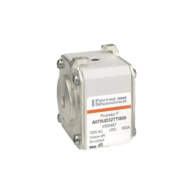 Square Body High-Speed Fuse Protistor® Size 32 aR 690VAC IEC 700VAC UL 800A With Striker Flush ends UNC threads