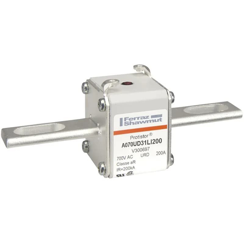 Square Body High-Speed Fuse Protistor® Size 31 aR 690VAC IEC 700VAC UL 200A With Striker Slotted Blades long