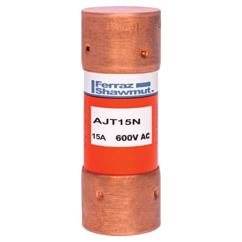 Fuse AJT - Class J - Time-delay 600VAC 400VDC 15A Ferrule Amp-Trap 2000®