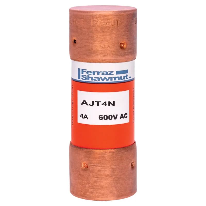 Mersen AJT4N - Fuse AJT - Class J - Time-delay 600VAC 500VDC 4A Ferrule Amp-Trap 2000®