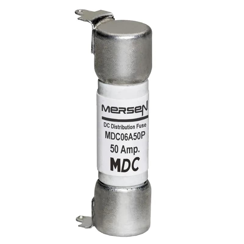 Fuse MDC06A - DC Distribution 600VAC 600VDC 50A Type Auxiliary Slot Mount