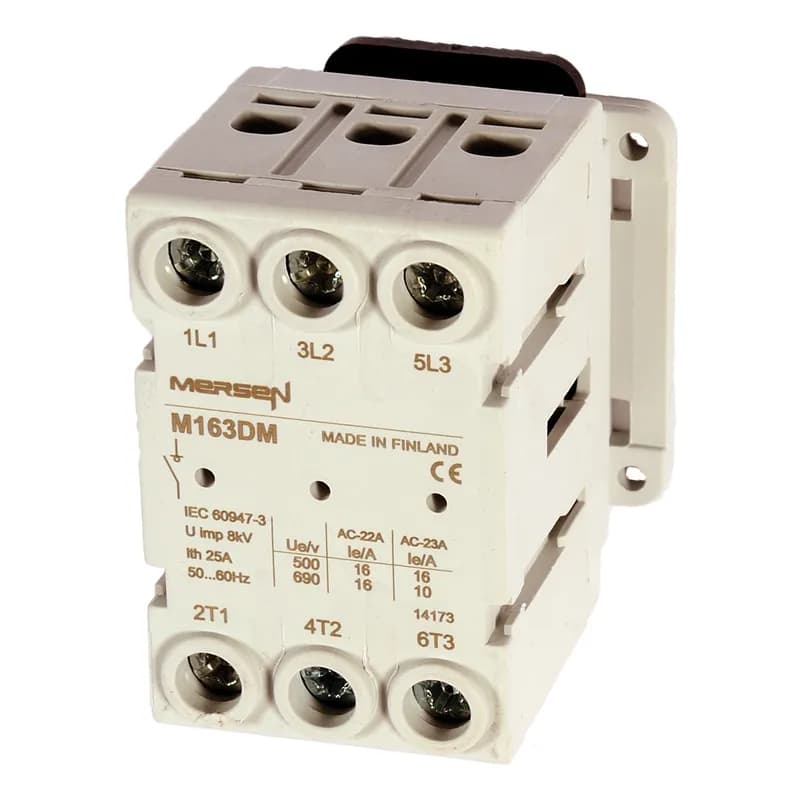UL508 Switch 600VAC Non-Fused 16A 3-Pole Panel Mount