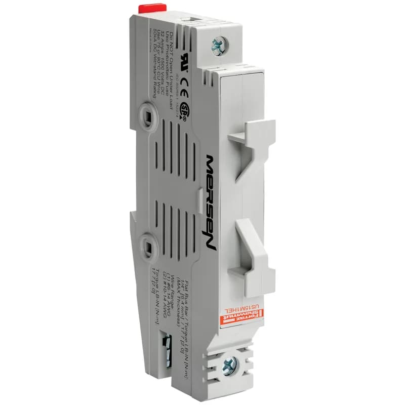 Mersen US15M1HEL - Fuse Holder IEC+UL/CSA HelioProtection® Size 10x85 1500DC UL 1-Pole With LED DIN Rail mounting