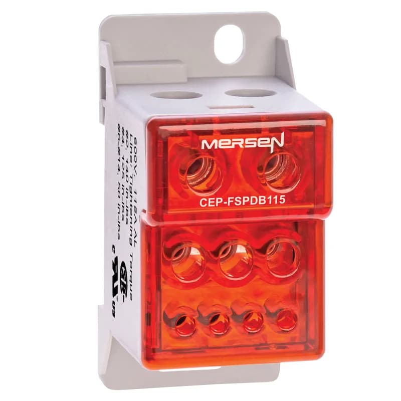 Compact PDB 600V 90A - 115A Tin-plated Aluminum 1-Pole 2 - 4 + 3 openings; #2 - #14 --- #8-#16 + #4-#15