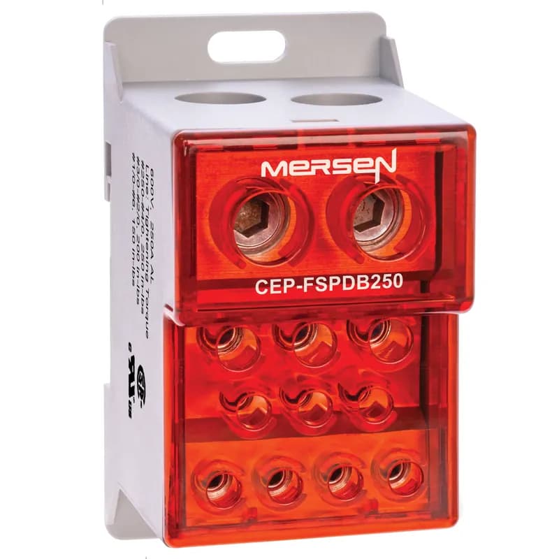 Compact PDB 600V 205A - 250A Tin-plated Aluminum 1-Pole 2 - 4 + 3 + 3 openings; 250 - #6 --- #6-#14 + #4-#14 + #2-#14