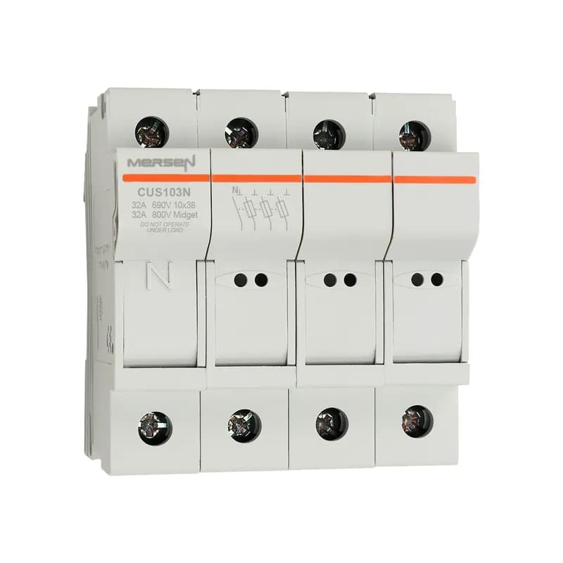 Fuse Holder IEC+UL/CSA Modulostar® Size 10x38 800VAC UL 1000VDC UL 3-Pole+N IP20 DIN Rail mounting