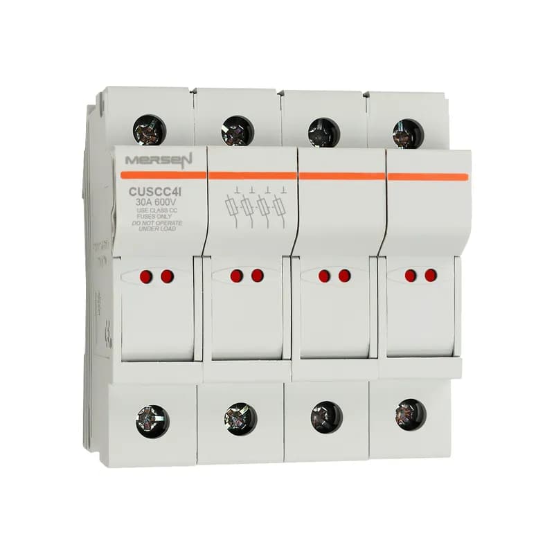 Fuse Holder Modulostar® 600VAC 600VDC Class CC 4-Pole Visual Indicator