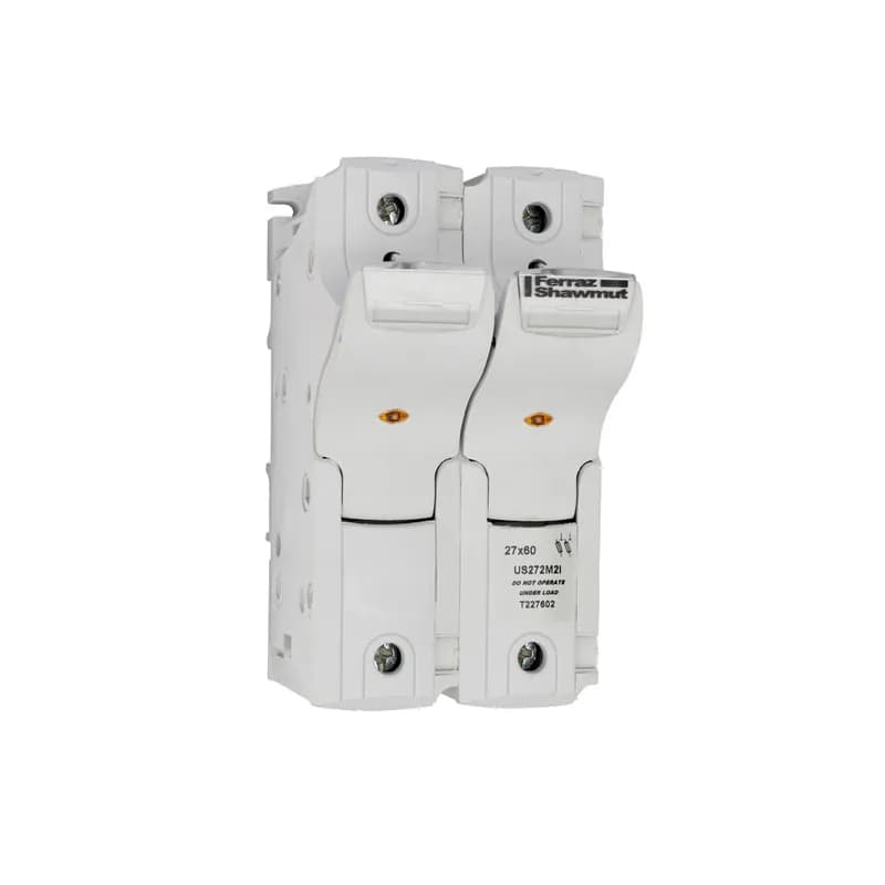 Fuse Holder UltraSafe™ 800VAC 800VDC UL Fuse size 27x60 2-Pole Visual Indicator 2x Microswitch Faston Lugs IP20