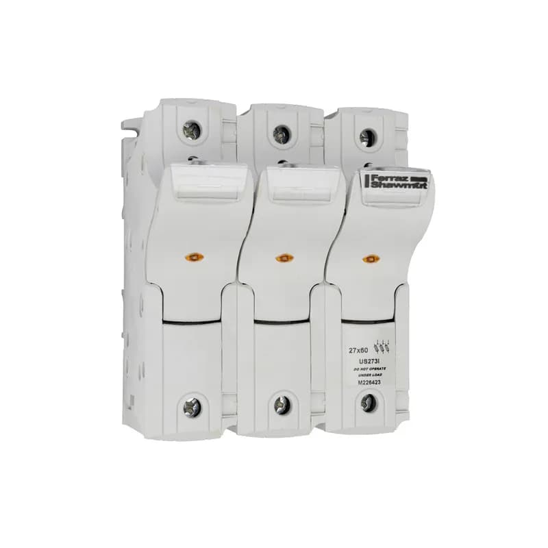 Mersen M226423 - Fuse Holder UltraSafe™ 800VAC 800VDC UL Fuse size 27x60 3-Pole Visual Indicator Faston Lugs IP20