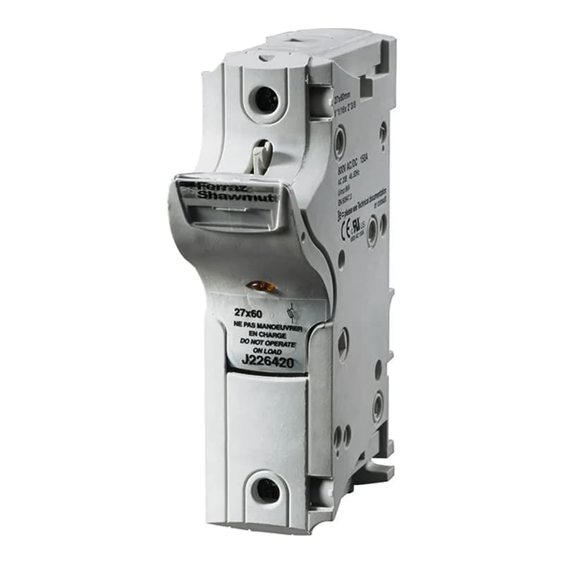 Fuse Holder UltraSafe™ 800VAC 800VDC UL Fuse size 27x60 1-Pole Visual Indicator Faston Lugs IP20