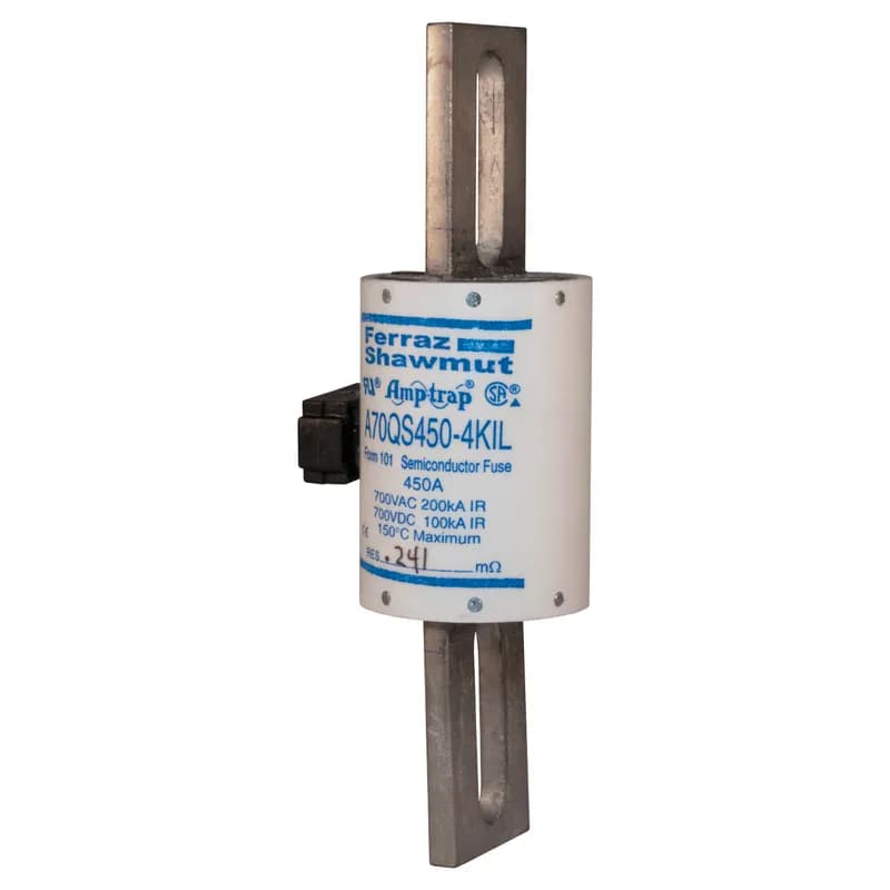 Mersen A70QS450-4KIL - High Speed Fuse Amp-Trap® A70QS 700VAC 700VDC 450A Bolted Blade IL Indicator 4K