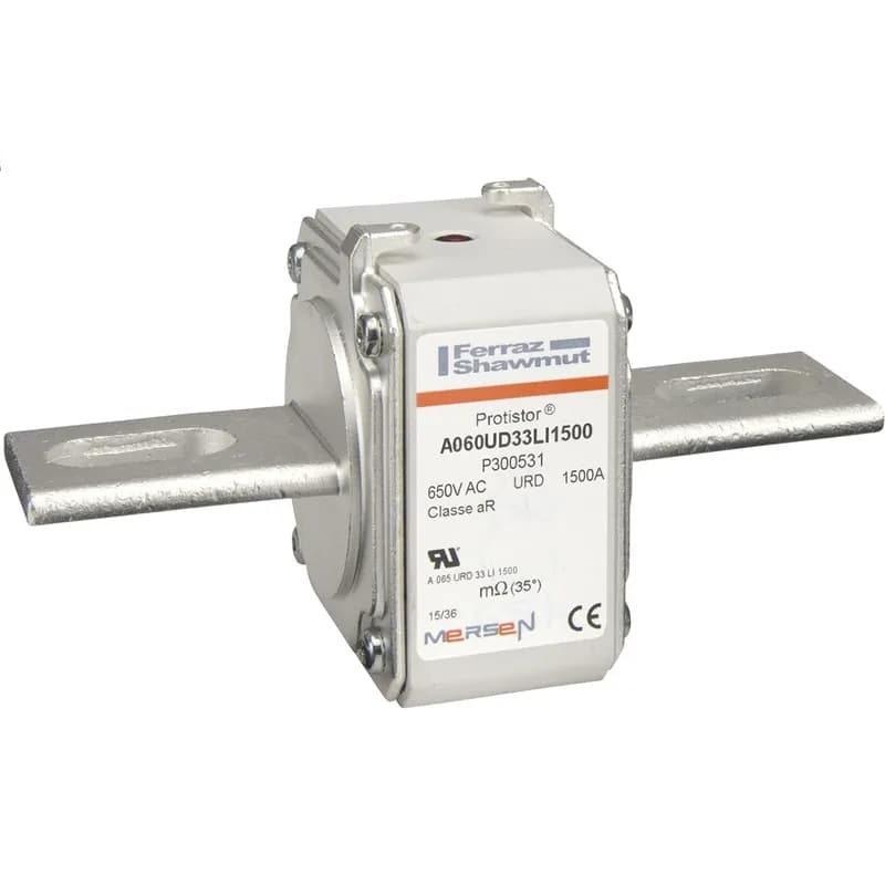 Square Body High-Speed Fuse Protistor® Size 33 aR 600VAC IEC 650VAC UL 1500A With Striker Slotted Blades long