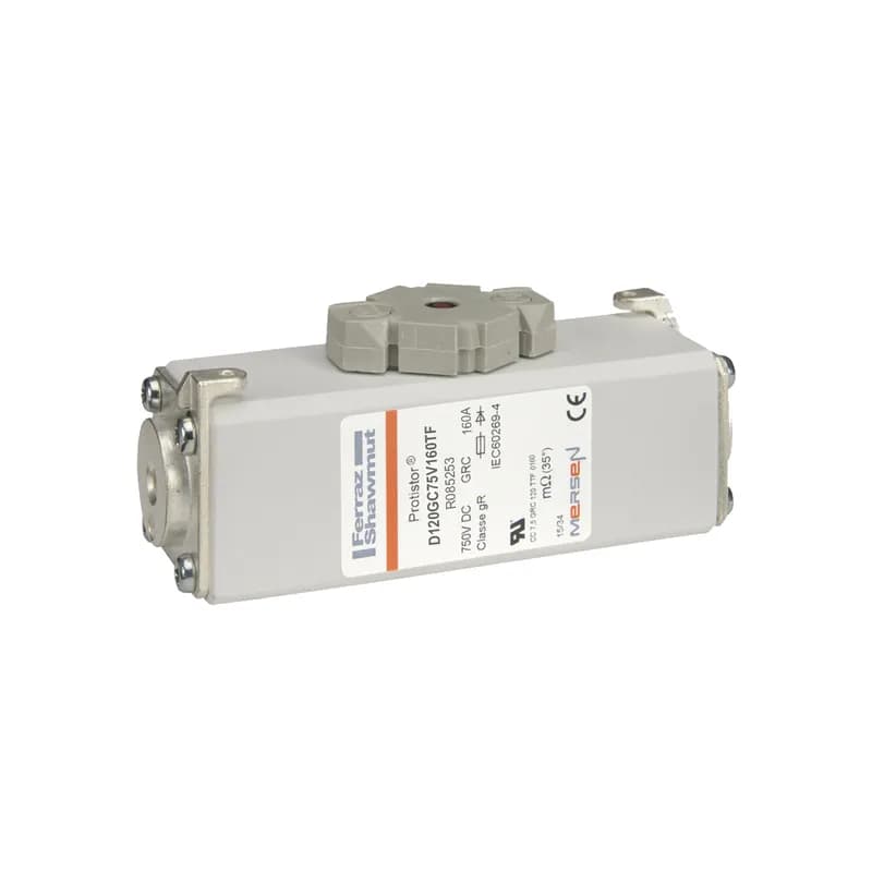 Square Body High-Speed Fuse Protistor® Size 120 gR 750VDC IEC 160A With Striker Flush ends metric threads