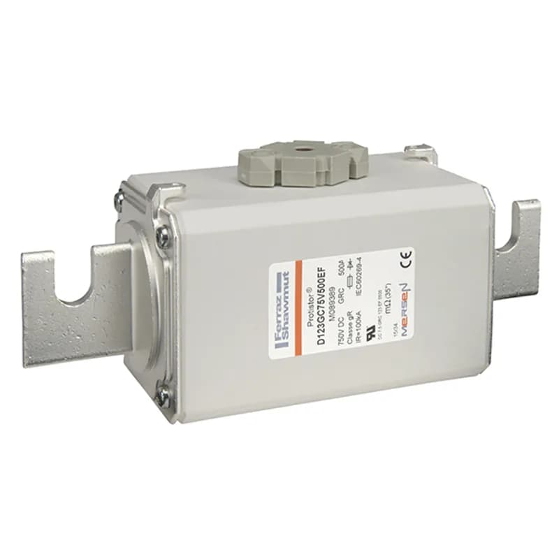 Square Body High-Speed Fuse Protistor® Size 123 gR 750VDC IEC 500A With Striker Open Slot Blades