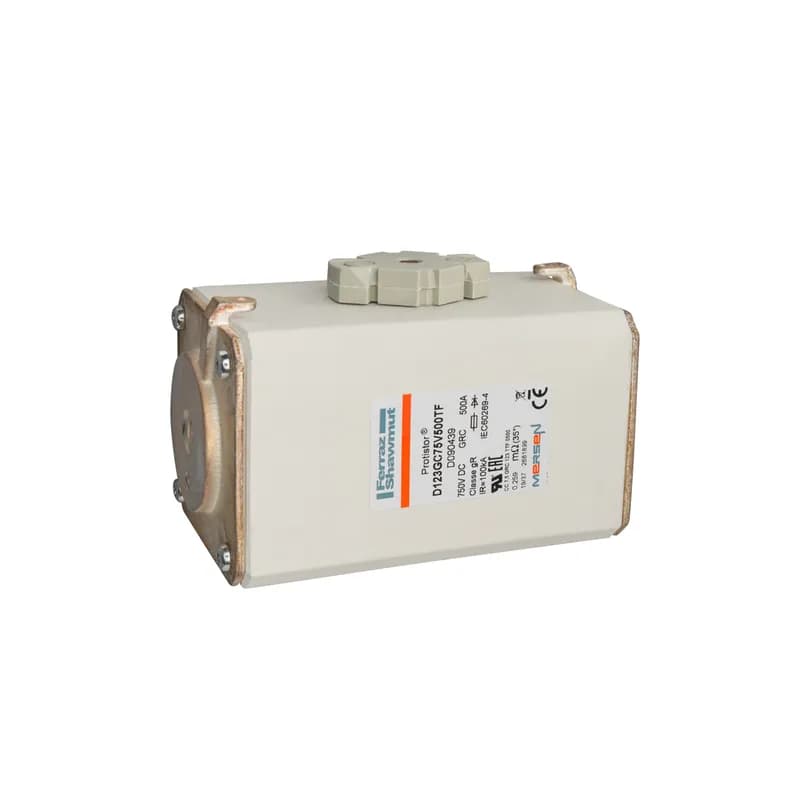 Square Body High-Speed Fuse Protistor® Size 123 gR 750VDC IEC 500A With Striker Flush ends metric threads