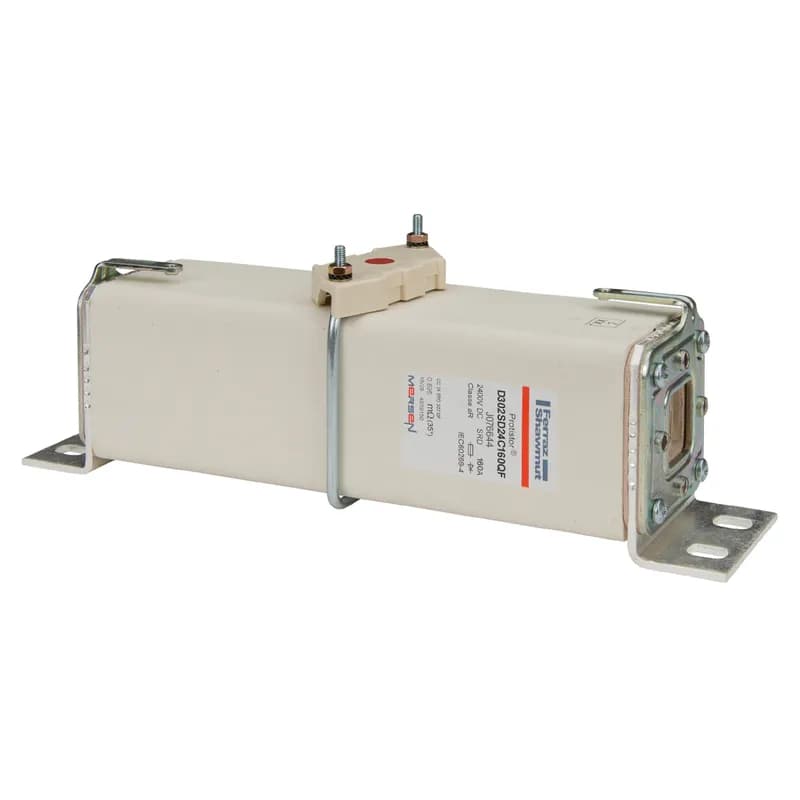 Mersen J076644 - Square Body High-Speed Fuse Protistor® Size 302 aR 2400VDC IEC 160A With Striker L Brackets