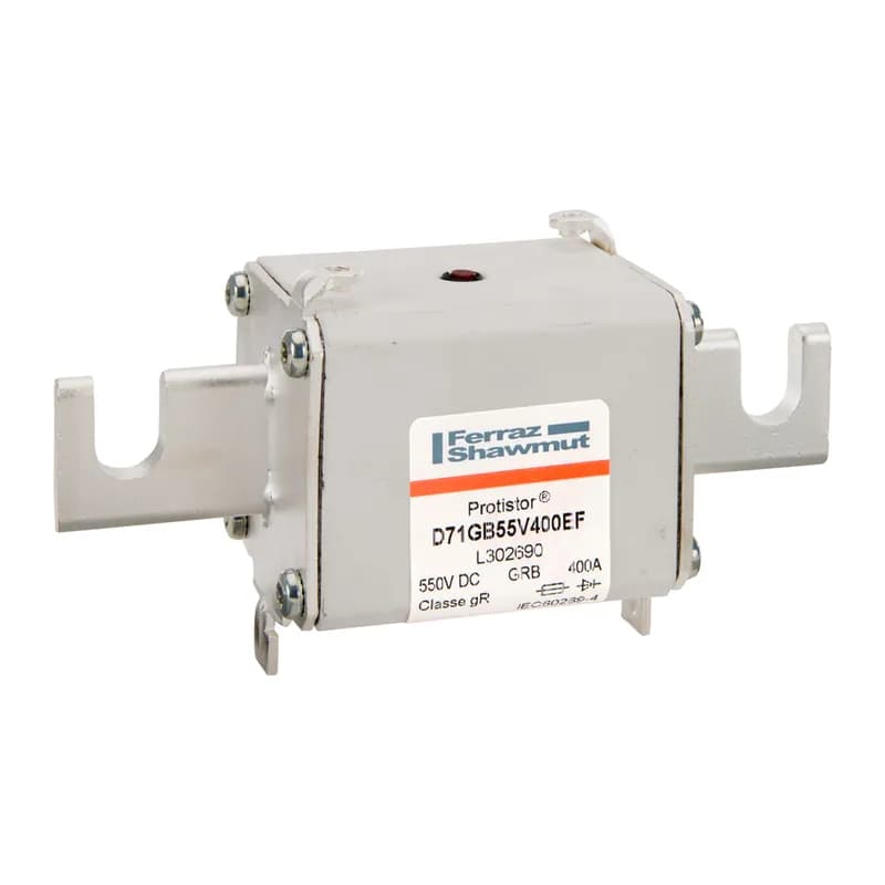 Mersen L302690 - Square Body High-Speed Fuse Protistor® Size 71 gR 550VDC IEC 600VDC UL 400A With Striker Open Slot Blades