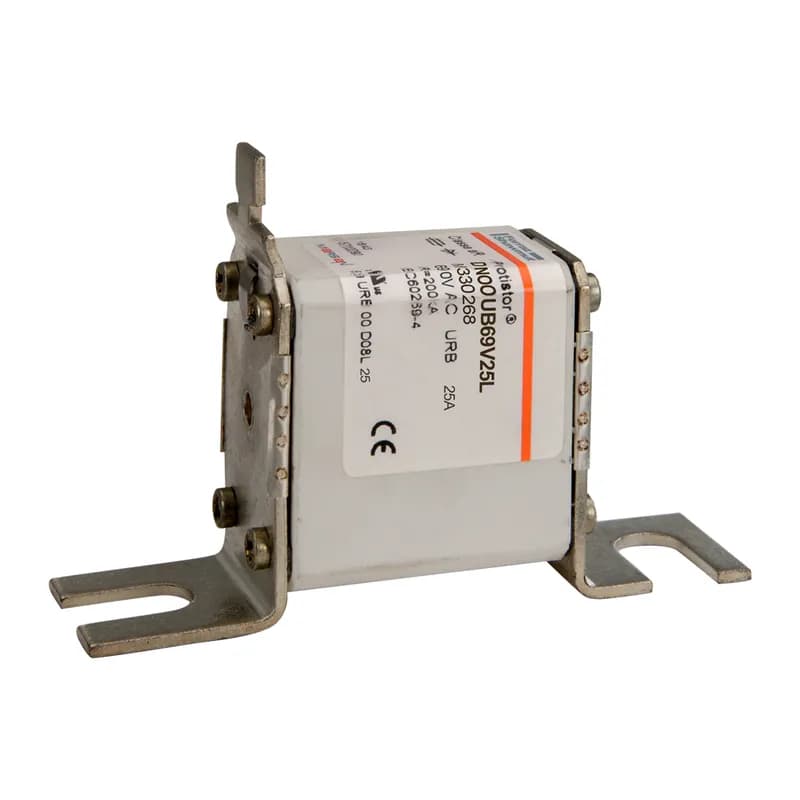 Square Body High-Speed Fuse Protistor® Size NH 00 aR 690VAC IEC 25A With Striker DIN 80 Blades
