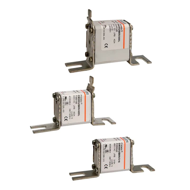 Mersen G076412 - Square Body High-Speed Fuse Protistor® Size NH 00 aR 1000VAC IEC 40A With Striker DIN 80 Blades