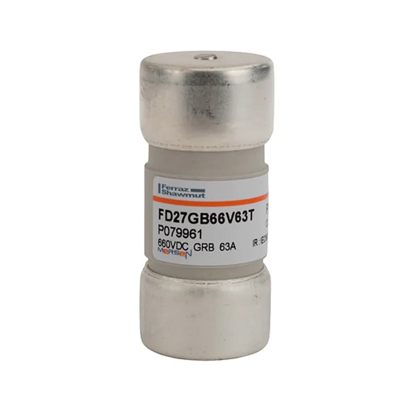 Mersen P079961 - High-Speed Cylindrical Fuse Protistor® Size 27x60 gR (gRB) 660VDC IEC 63A With Striker