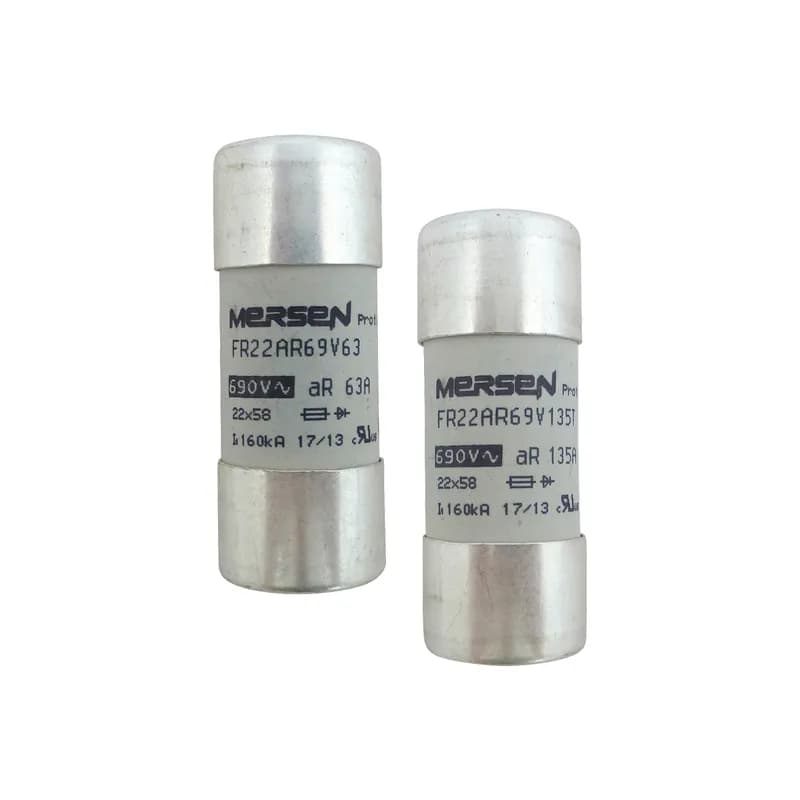 High-Speed Cylindrical Fuse Protistor® Size 22x58 aR 690VAC IEC 63A With Striker