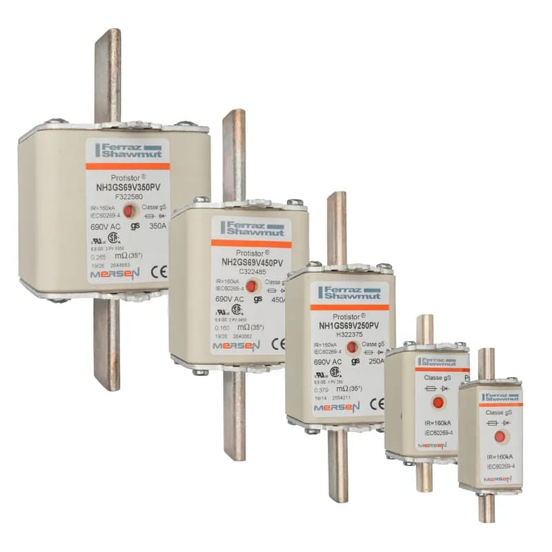 Square Body High-Speed Fuse Protistor® NH Size 3 gS 690VAC IEC 700VAC UL 250A With Double indicator