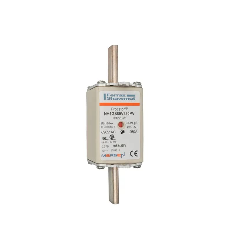 Square Body High-Speed Fuse Protistor® NH Size 0 gS 690VAC IEC 700VAC UL 250A With Double indicator Plain Blades