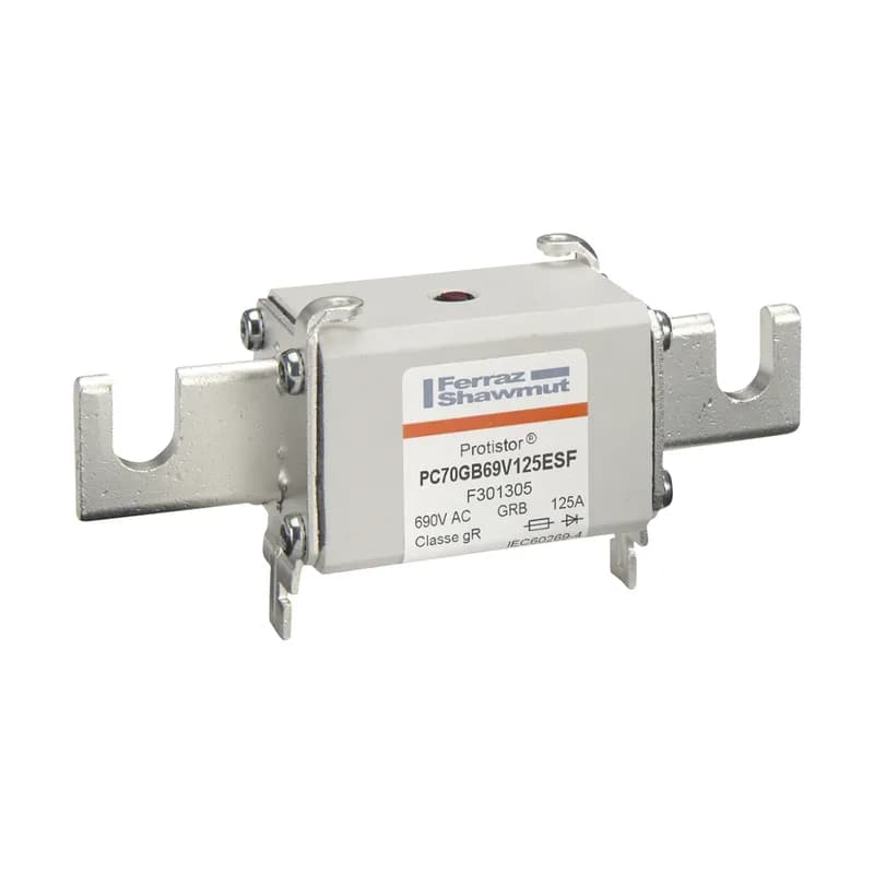 Square Body High-Speed Fuse Protistor® Size 70 gR 690VAC IEC 125A With Striker Open Slot Blades