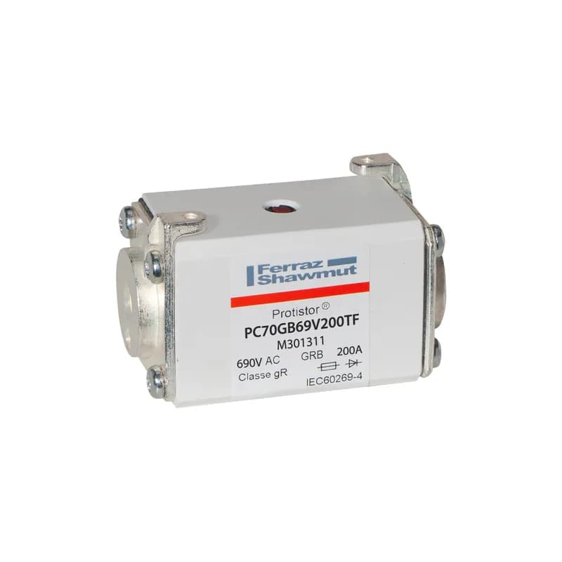 Square Body High-Speed Fuse Protistor® Size 70 gR 690VAC IEC 200A With Striker Flush ends metric threads
