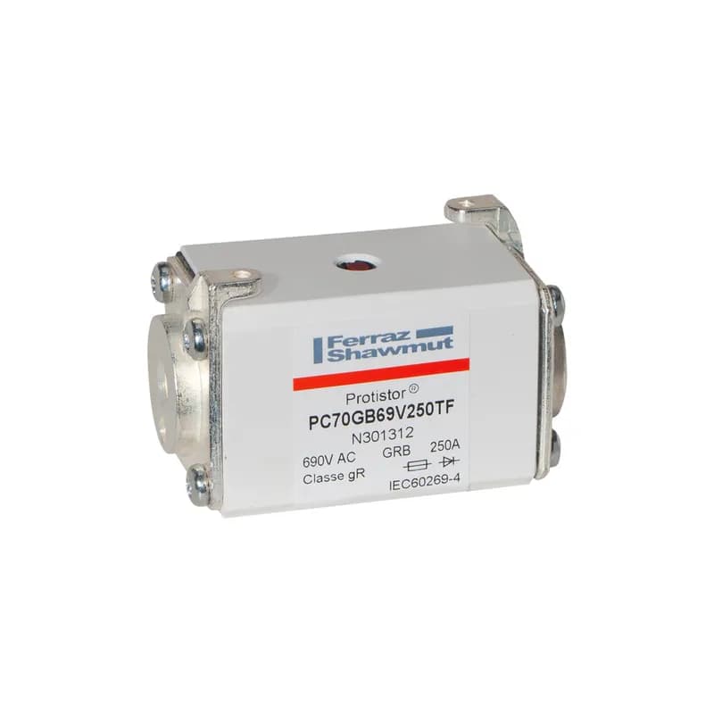 Square Body High-Speed Fuse Protistor® Size 70 gR 690VAC IEC 250A With Striker Flush ends metric threads