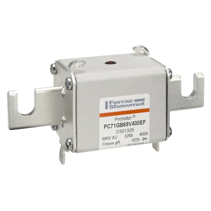 Square Body High-Speed Fuse Protistor® Size 71 gR 690VAC IEC 400A With Striker Open Slot Blades