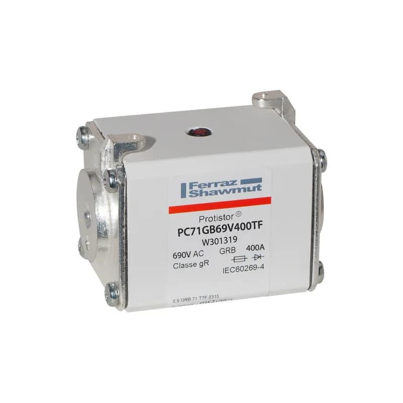 Square Body High-Speed Fuse Protistor® Size 71 gR 690VAC IEC 400A With Striker Flush ends metric threads